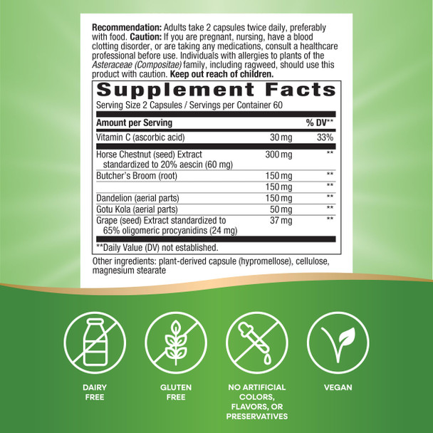 Nature'S Way Premium Blend Leg Veins Vegan 120 Vegan Capsules