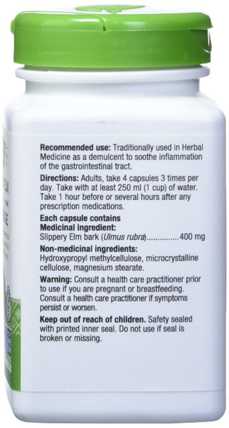 Nature'S Way Slippery Elm Bark, Soothes Gastrointestinal Inflammation, 100 Vegetarian Capsules (2 Pack)