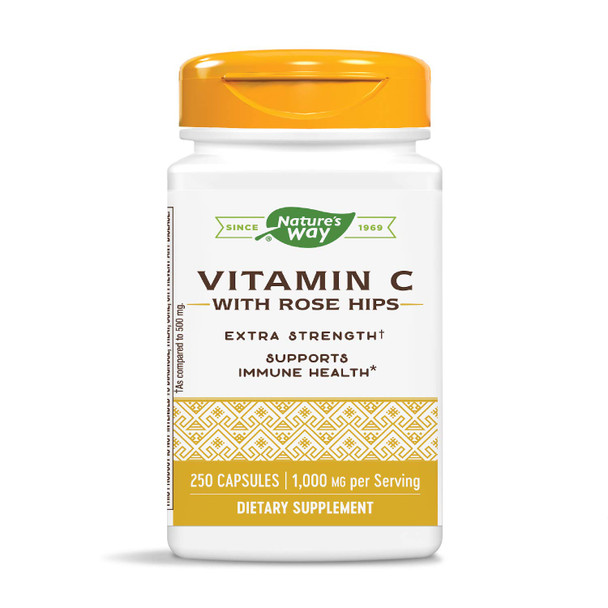 Nature'S Way Vitamin C With Rose Hips; 1000 Mg Vitamin C Per Serving; 250 Capsules
