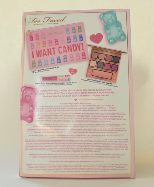 Too Faced Yummy Gummy Makeup Set:: Face And Eye Palette, And Lip Injection Lip Balm