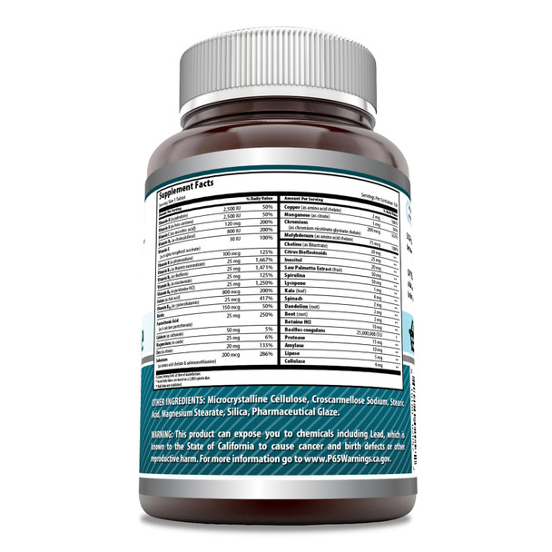 Amazing Formulas Men'S One Multiple 150 Tablets | Multivitamin Supplement For Men | Perfect Blend Of Vitamins, Minerals, 25 Million Cfu Probiotics & More | Made In Usa
