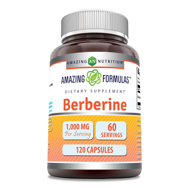 Amazing Formulas Berberine 1000Mg Per Serving 120 Capsules Supplement | Non Gmo | Gluten Free | Made In Usa