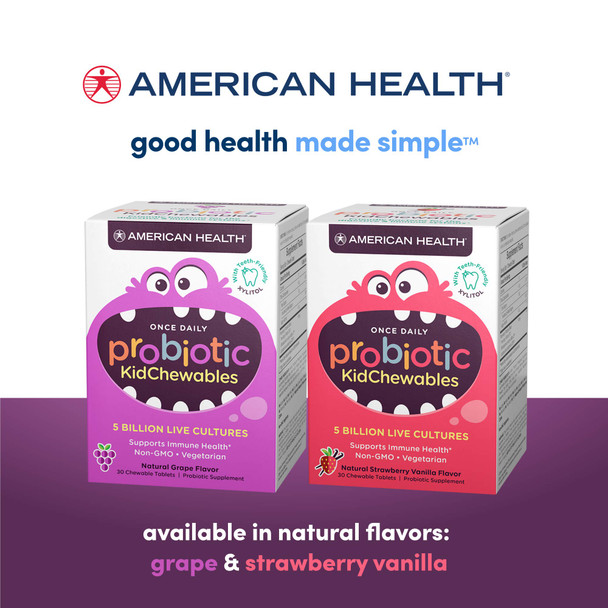 American Health Probiotic Kid Chewables, 30 Count