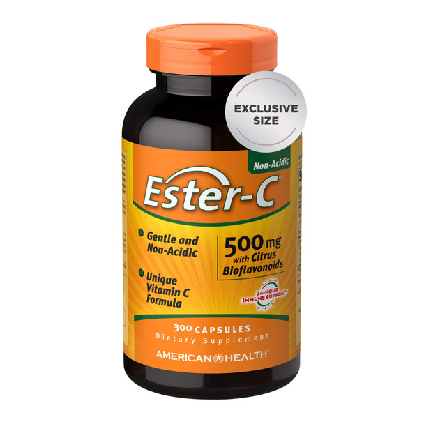 American Health Ester-C 500 Mg With Citrus Bioflavonoids Capsules, 300 Count