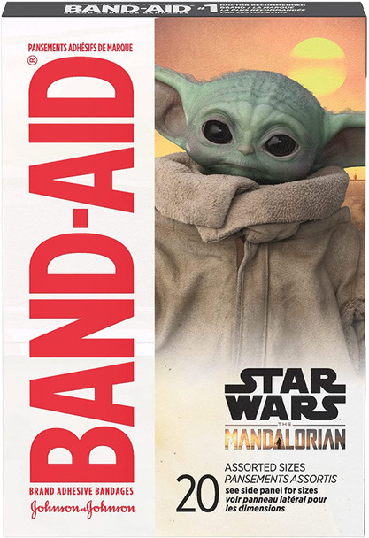 Band-Aid Brand Adhesive Bandages, Star Wars The Mandalorian, 20 Ct