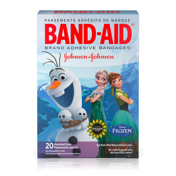 Band-Aid Brand Kids Adhesive Bandages For Minor Cuts & Scrapes, Disney Frozen, Assorted Sizes, 20 Ct