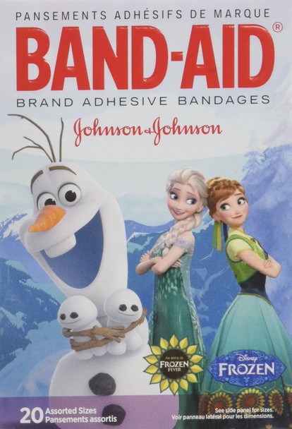 Band-Aid Brand Kids Adhesive Bandages For Minor Cuts & Scrapes, Disney Frozen, Assorted Sizes, 20 Ct