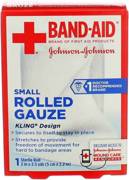Band-Aid First Aid Covers Kling Rolled Gauze, Small 1 Ea Pack Of 2