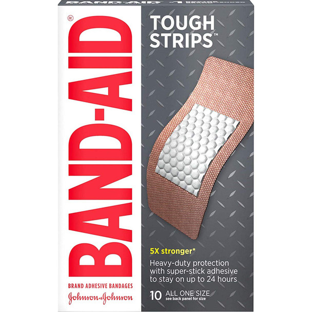 Band-Aid Brand Tough Strips Bandages Xl, 10 Count