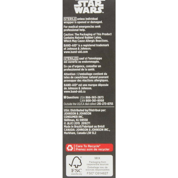 Band-Aid Adhesive Bandages, Star Wars Collection, Assorted 20 Ea ( Pack Of 2)