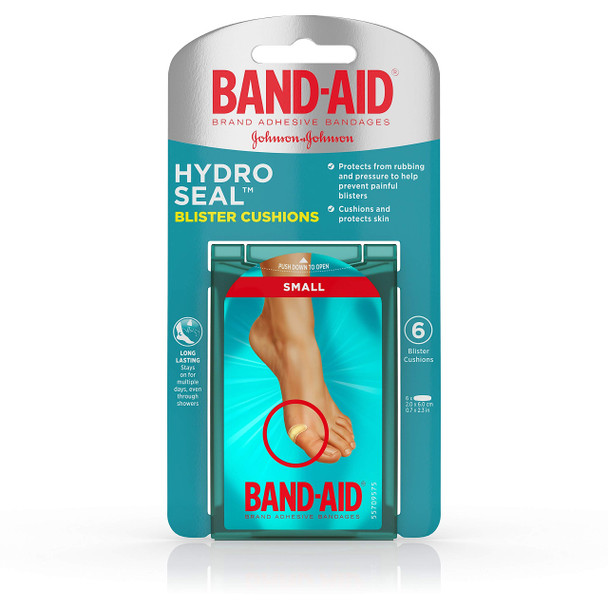 Band-Aid Brand Hydro Seal Bandages Blister Cushion, Waterproof Blister Pad, Small 6 Count