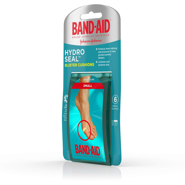 Band-Aid Brand Hydro Seal Bandages Blister Cushion, Waterproof Blister Pad, Small 6 Count