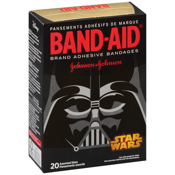Star Wars Johnson & Johnson Band-Aid Brand Adhesive Bandages Assorted (Set Of 2) (20 Count)