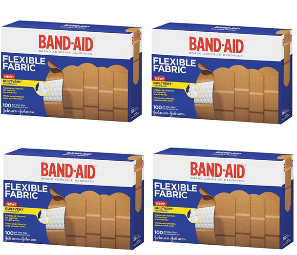 Band-Aid Brand Flexible Fabric Bandages All One Size, 100 Count