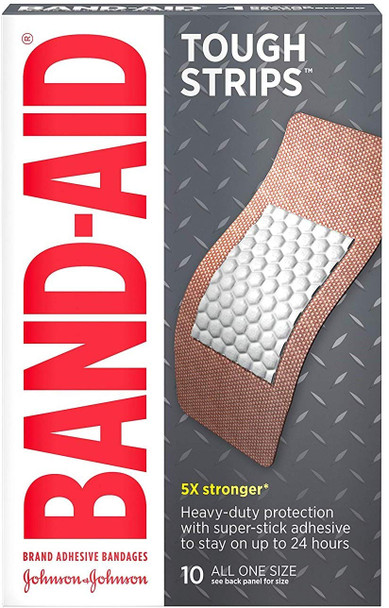 Band-Aid Tough-Strips Bandages, Extra Large 10 Ea Pack Of 4