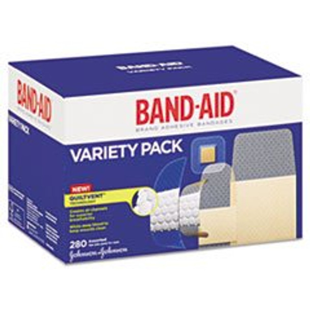 Sheer/Wet Adhesive Bandages, Assorted Sizes, 280/Box