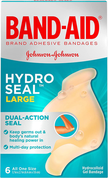 Band-Aid Hydro Seal, 6 Large Bandages Per Box (Pack Of 11)