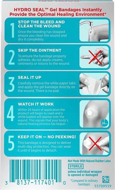 Band-Aid Hydro Seal, 6 Large Bandages Per Box (Pack Of 11)