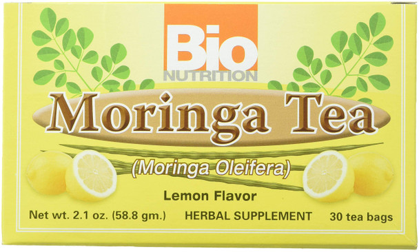 Bio Nutrition Lemon Moringa Tea Bags, 2.1 Ounce