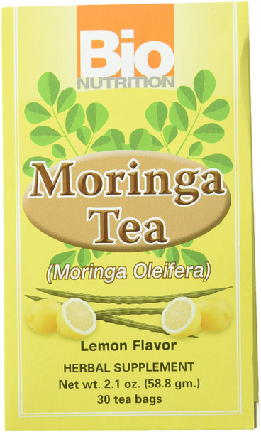 Bio Nutrition Lemon Moringa Tea Bags, 2.1 Ounce