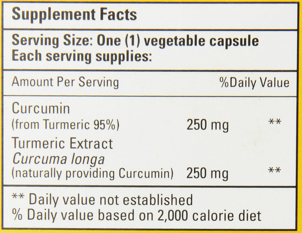 Bio Nutrition Curcummin 500 Vegi-Caps, 50 Count