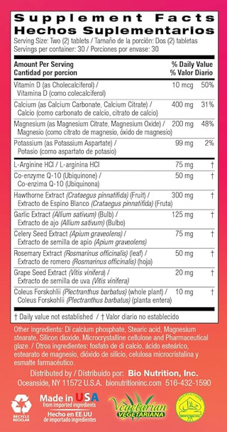 Bio Nutrition Blood Pressure 60 Tablets 2 Pack