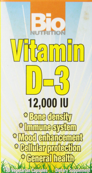 Bio Nutrition D3 12000 Iu Vegi-Caps, 50 Count