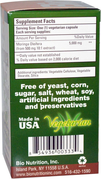 Bio Nutrition Inc, Moringa,5,000 Mg, 90 Vcap