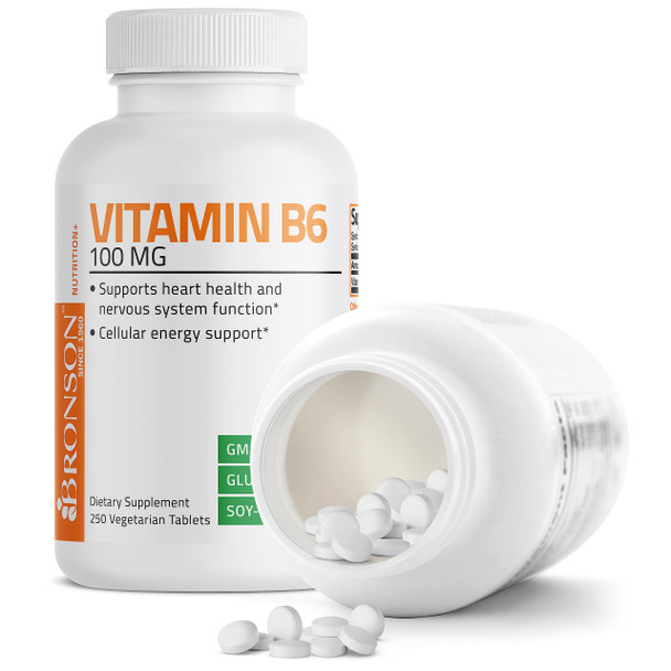 Vitamin B6 100 Mg Premium Vitamin B6 Supplement – Promotes Protein Metabolism And Immune Function - 250 Tablets