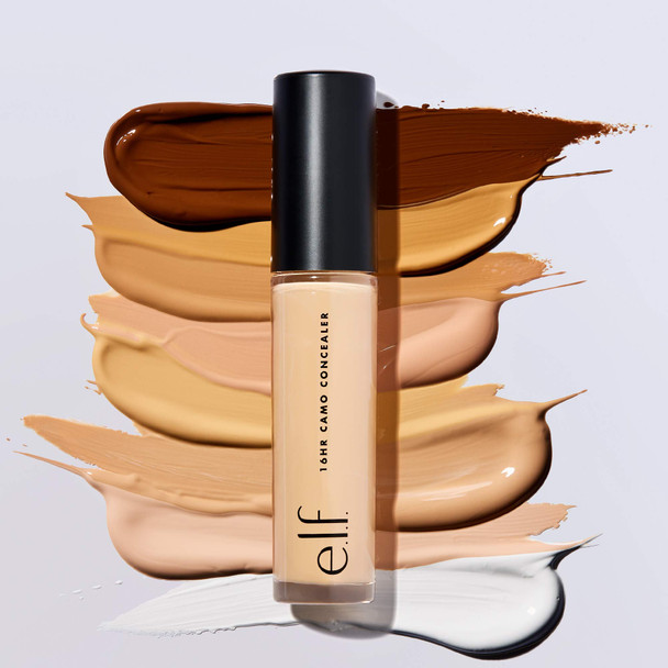 e.l.f. 16HR Camo Concealer, Full Coverage & Highly Pigmented, Matte Finish, Light Ivory, 0.203 Fl Oz (6mL)