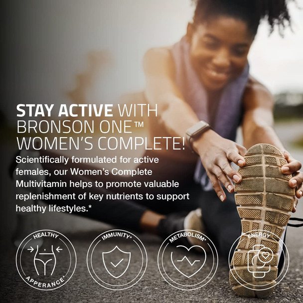 Bronson One Daily Women’S Complete Multivitamin Multimineral Once-Daily Multi For Active Women, 180 Tablets