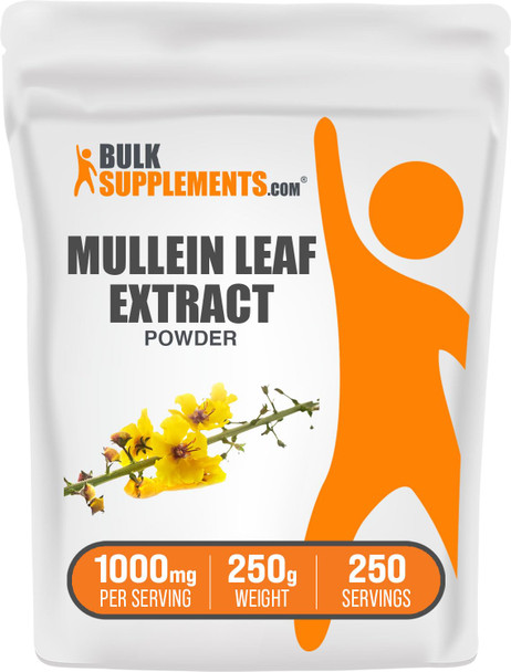 Bulksupplements.Com Mullein Leaf Extract - Verbascum Thapsus, Mullein Supplement - Herbal Supplement For Immune Support, Pack Of 1 - Gluten Free, 1000Mg Per Serving, 250G (8.8 Oz)