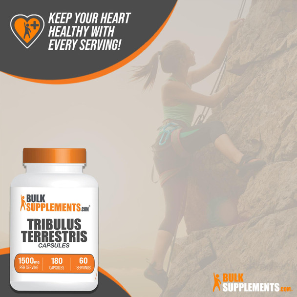 Bulksupplements.Com Tribulus Terrestris Capsules - Tribulus Terrestris Supplements, Tribulus Terrestris For Men & Women, Tribulus Terrestris Extract - 3 Capsules Per Serving (1500Mg), 180 Capsules