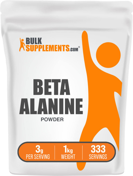 Bulksupplements.Com Beta Alanine Powder - Beta Alanine Supplement, Beta Alanine Pre Workout, Beta Alanine 3000Mg - Unflavored & Gluten Free, 3G Per Serving, 1Kg (2.2 Lbs) (Pack Of 1)