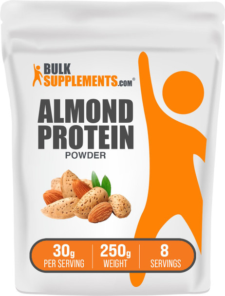 Bulksupplements.Com Almond Protein Powder - Plant Based Protein, Flavorless Protein Powder, Almond Powder - Unflavored, Gluten Free, No Added Sugars, 30G Per Serving, 250G (8.8 Oz)