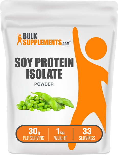 Bulksupplements.Com Soy Protein Isolate Powder - Unflavored, No Sugar Added, Gluten Free, Vegetarian & Vegan Protein Powder - 27G Of Protein - 30G Per Serving (1 Kilogram - 2.2 Lbs)