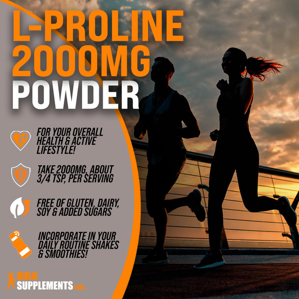 Bulksupplements Pure L-Proline Powder (250 Grams)