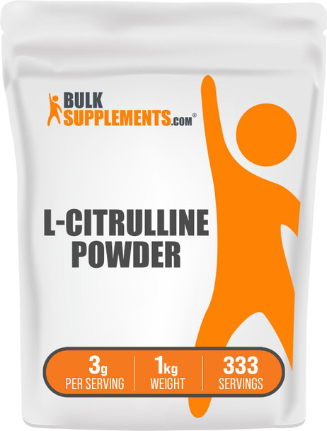 Bulksupplements.Com L-Citrulline Powder - Citrulline Supplement, Citrulline Powder - L-Citrulline 3000Mg, Unflavored & Gluten Free - 3G Per Servings, 1Kg (2.2 Lbs) (Pack Of 1)
