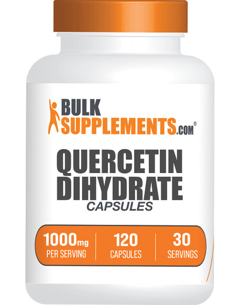 Bulksupplements.Com Quercetin Dihydrate Capsule - Quercetin Supplements, Quercetin 1000Mg, Quercetin Capsules - Antioxidants Supplement, 4 Capsules Per Serving, 120 Capsules