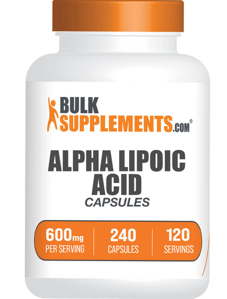 Bulksupplements.Com Alpha Lipoic Acid Capsules - Ala Supplement, Alpha Lipoic Acid 600Mg - Gluten Free, 2 Capsules Per Serving, 240 Capsules (Pack Of 1)