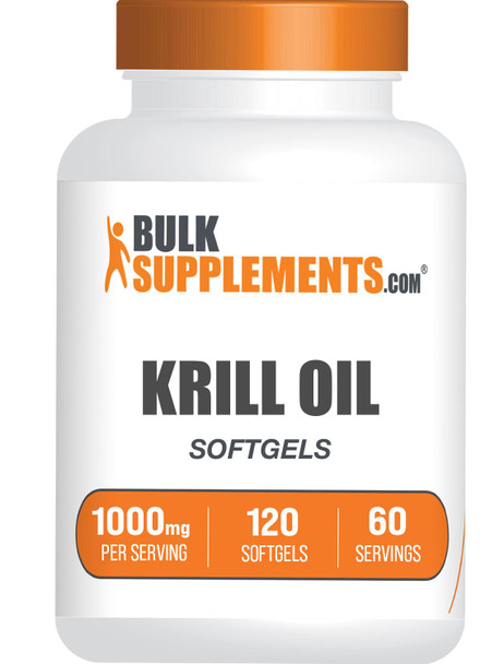 Bulksupplements.Com Krill Oil 1000Mg Softgels - Krill Oil Supplement, Antarctic Krill Oil, Dha Supplements - Krill Oil Omega 3, 2 Krill Oil Softgels Per Serving (1000Mg), 120 Softgels