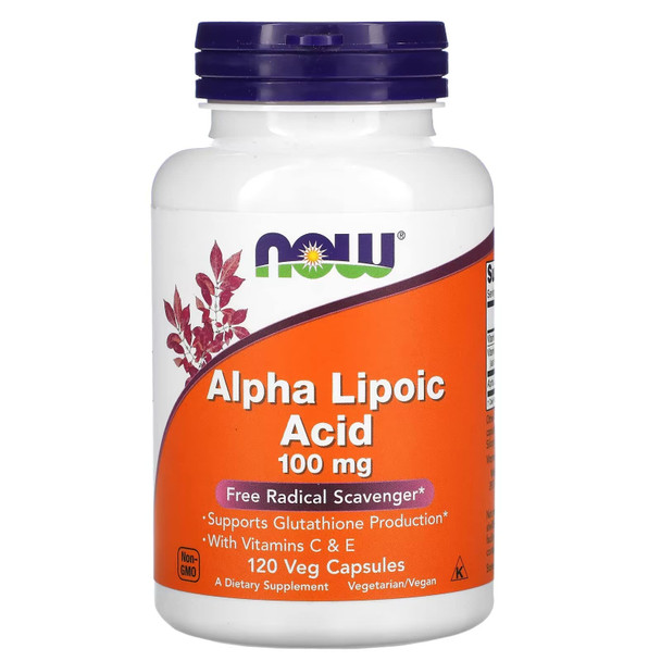 Now Foods Alpha Lipoic Acid 100mg 120 Vcaps