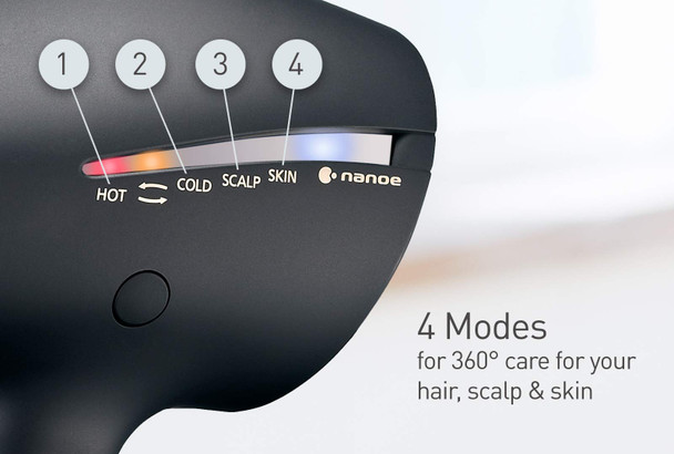 Panasonic EH-NA98 Advanced Folding Hair Dryer with Nanoe & Double Mineral Technology — Reduces Damage and Split Ends