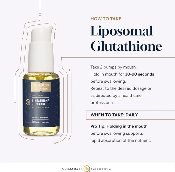 Quicksilver Scientific Liposomal Glutathione 1.7 fl oz (50 ml)