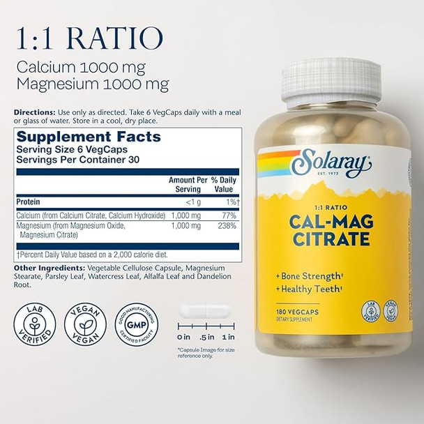 Solaray Cal Mag Citrate 1:1