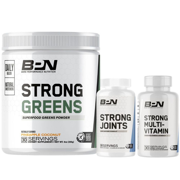 BARE PERFORMANCE NUTRITION Bpn Strong Greens & Strong Multi-Vitamin Bundle
