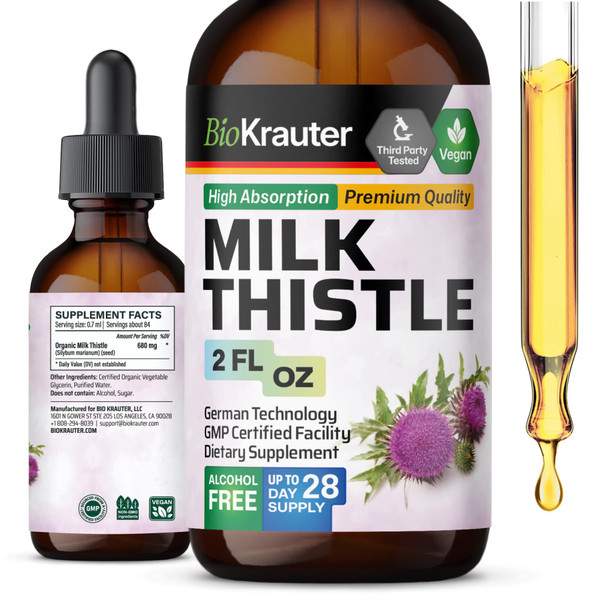 BIO KRAUTER Lung Detox Tincture - Mullein Leaf Liquid Extract - Vegan Lung Cleanse Drops - Lung Support Supplement - Organic Mullein, Elderberry, Stinging Nettle, Ginseng & Angelica Extracts - 2 Fl.Oz.