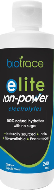 BioTrace Liquid Electrolyte Supplement, Elite Ion Power Electrolytes 8 Fl Oz