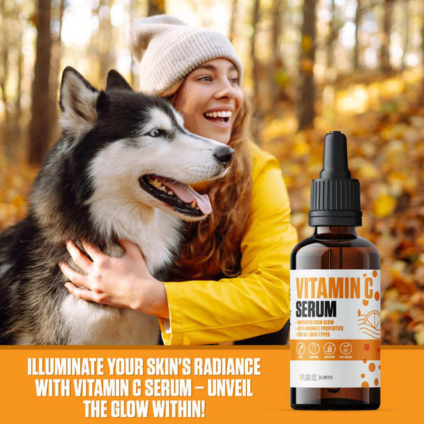 EPN Supplements Vitamin C Serum + Aloe | #1 New Vitamin C Oil Facial Serum To Reduce Aging, Wrinkles, And Smoother, Healthier Skin | For All Skin Types Men & Women