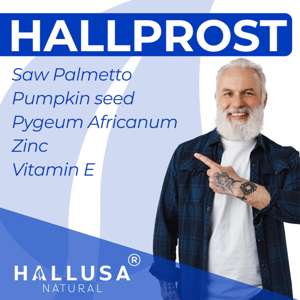 Hallusa Natural Próstata Inflamada - Prostatitis - Pastillas Para La Próstata* - Hallprost 60 Capsulas Hallusa Natural Próstata Inflamada - Prostatitis - Pastillas Para La Próstata* - Hallprost 60 Capsulas